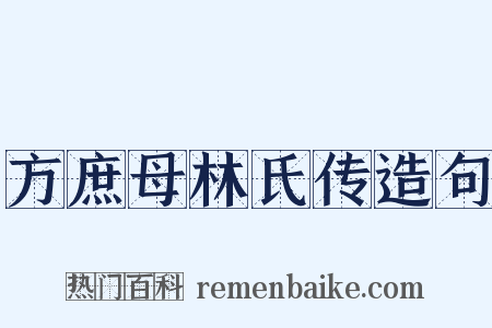 方庶母林氏传造句是什么意思的图片